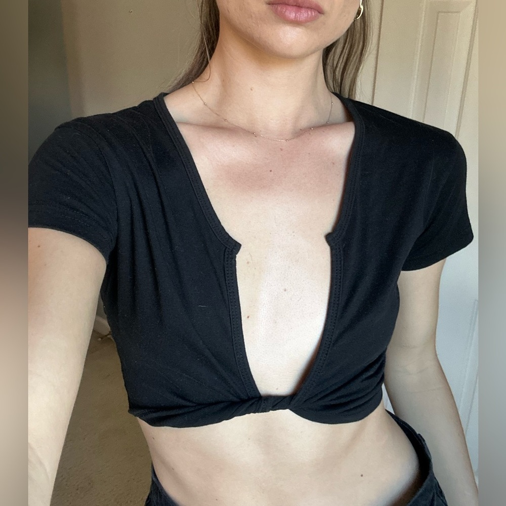 Cropped Missguided Black Top